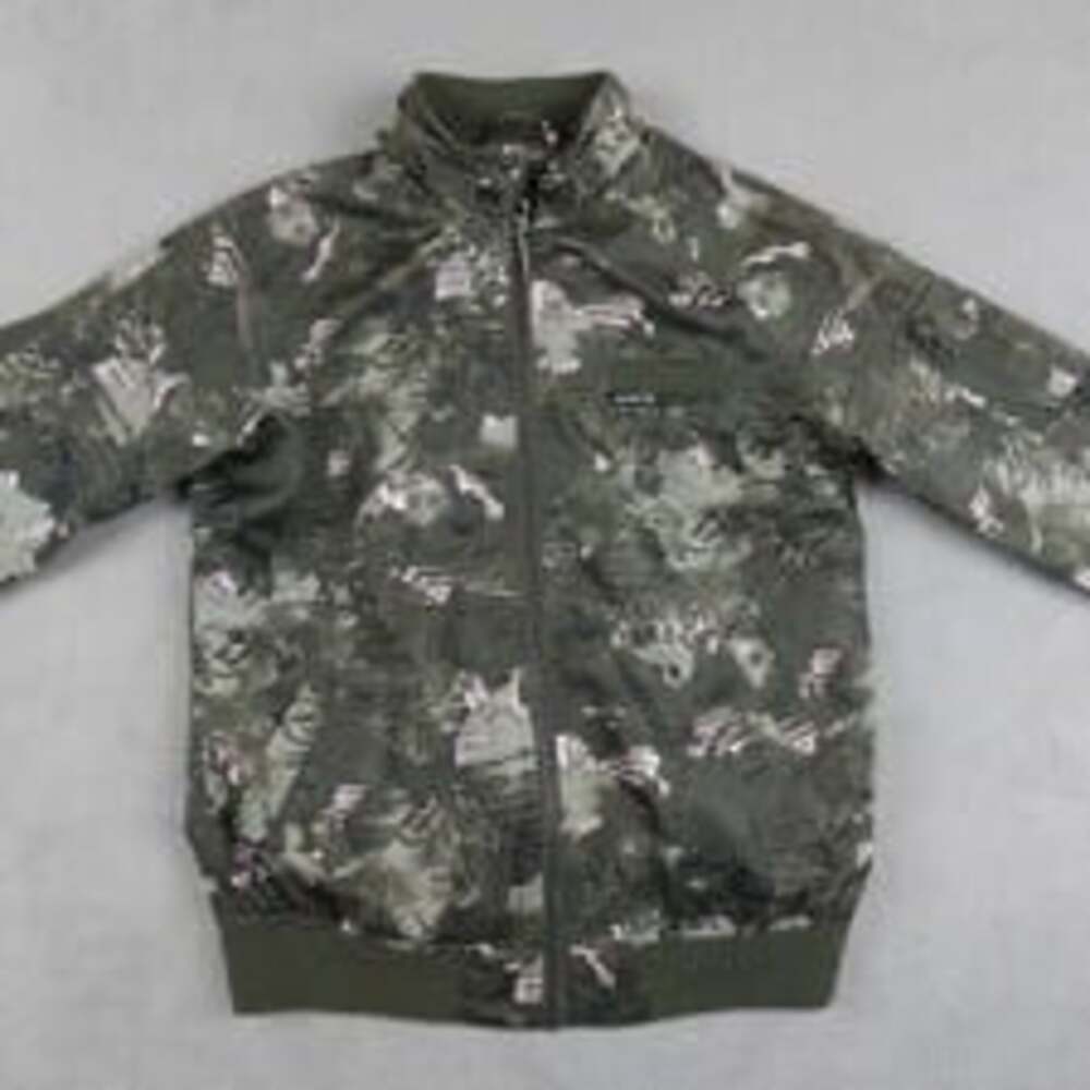 Members Only Jacket Boys 10 Green Camo Full Zip